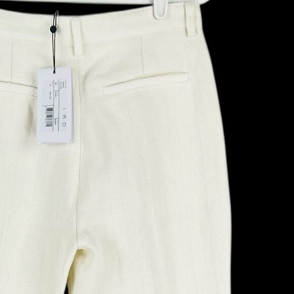 IRO Paris Women's Talisa Ecru Pants Size 38 US: 6 Linen Blend Striped NWT $425 - Picture 6 of 12